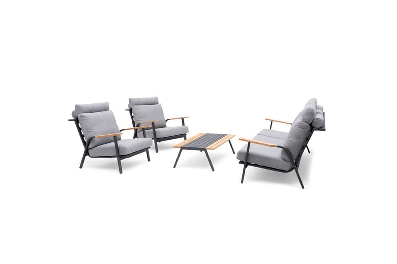 Sofa Hillerstorp Kungshult 3-sæders Grå - Havemøbler - Loungemøbler - Loungesofaer