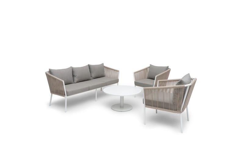 Sofa Hillerstorp Lersund Hvid/Beige - Hvid/Beige - Havemøbler - Loungemøbler - Loungesofaer