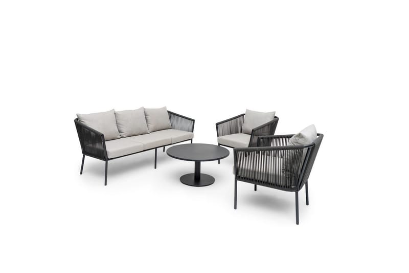 Sofa Hillerstorp Lersund Sort/Grå - Sort/Grå - Havemøbler - Loungemøbler - Loungesofaer