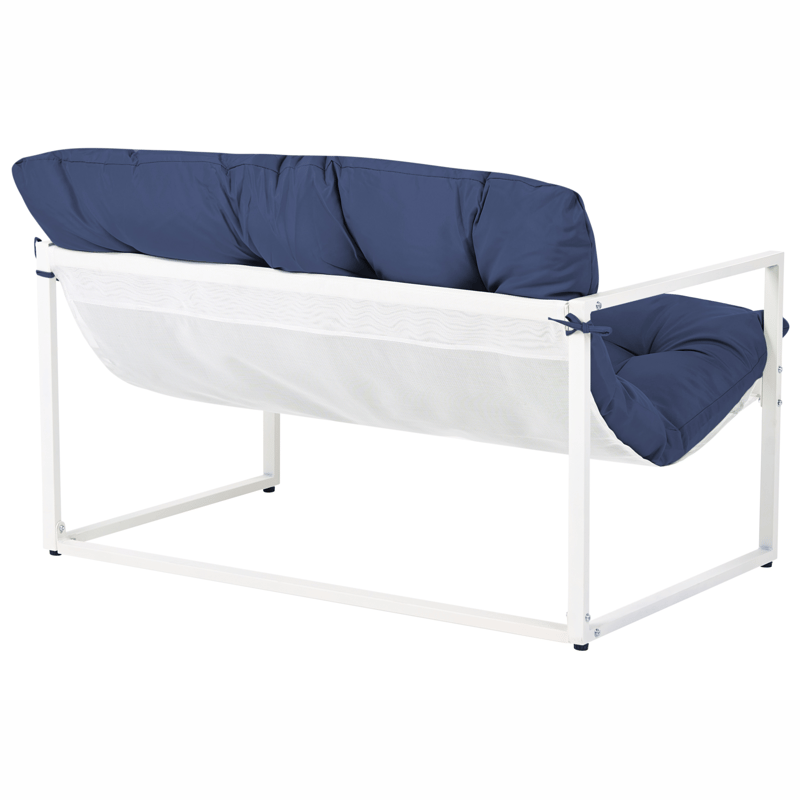 Sofagruppe udendørs med bord 4-personers Garda - Blå/Hvid - Havemøbler - Loungemøbler - Sofagrupper udendørs