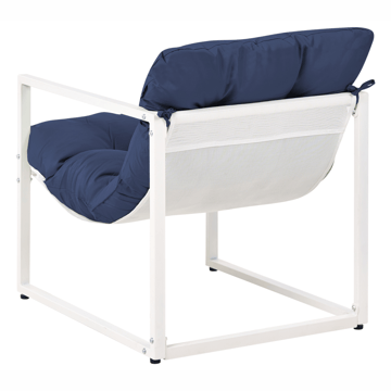 Sofagruppe udendørs med bord 4-personers Garda - Blå/Hvid - Havemøbler - Loungemøbler - Sofagrupper udendørs