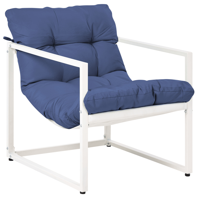 Sofagruppe udendørs med bord 4-personers Garda - Blå/Hvid - Havemøbler - Loungemøbler - Sofagrupper udendørs