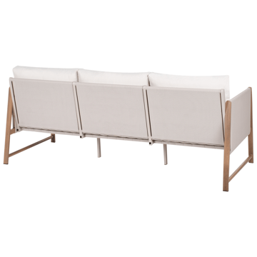 Sofagruppe udendørs med bord og fodskammel 5-personers Nola - Beige/Brun - Havemøbler - Loungemøbler - Sofagrupper udendørs