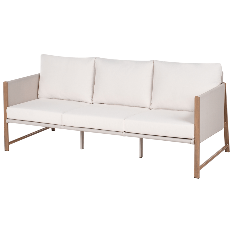 Sofagruppe udendørs med bord og fodskammel 5-personers Nola - Beige/Brun - Havemøbler - Loungemøbler - Sofagrupper udendørs