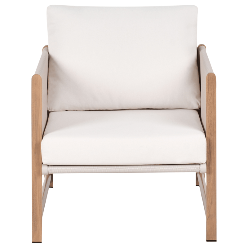 Sofagruppe udendørs med bord og fodskammel 5-personers Nola - Beige/Brun - Havemøbler - Loungemøbler - Sofagrupper udendørs