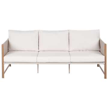Sofagruppe udendørs med bord og fodskammel 5-personers Nola - Beige/Brun - Havemøbler - Loungemøbler - Sofagrupper udendørs