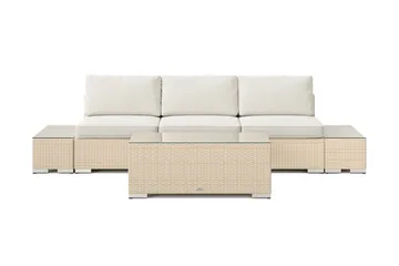 Bahamas udendørs sofa 3-pers med bord - Beige - Havemøbler - Loungemøbler - Sofagrupper udendørs