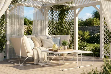 Usteryd udendørs lige 2-personers sofa - Beige/Beige - Havemøbler - Loungemøbler - Sofagrupper udendørs
