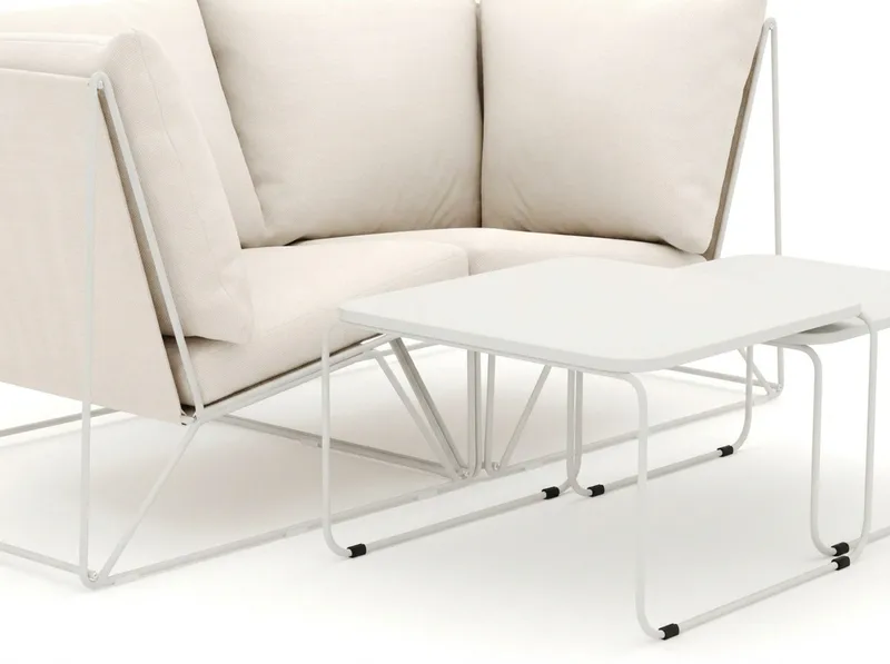 Usteryd udendørs lige 2-personers sofa - Beige/Beige - Havemøbler - Loungemøbler - Sofagrupper udendørs