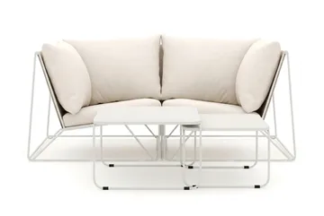 Usteryd udendørs lige 2-personers sofa - Beige/Beige - Havemøbler - Loungemøbler - Sofagrupper udendørs