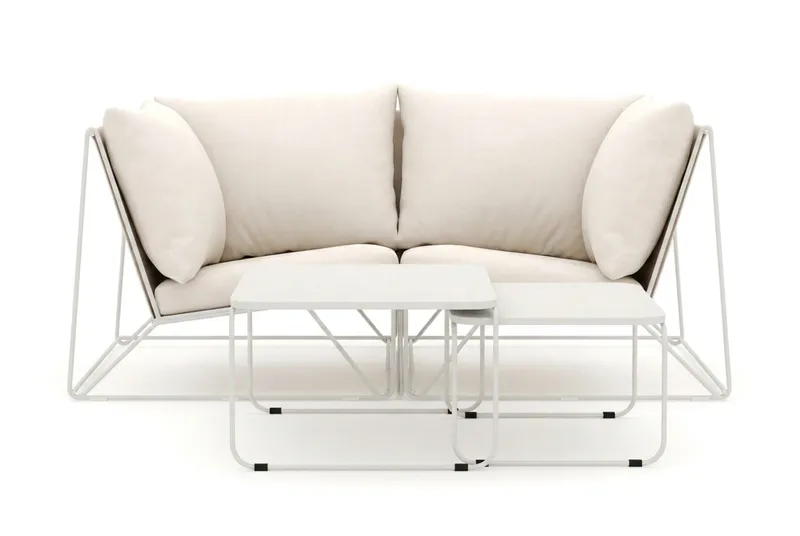 Usteryd udendørs lige 2-personers sofa - Beige/Beige - Havemøbler - Loungemøbler - Sofagrupper udendørs