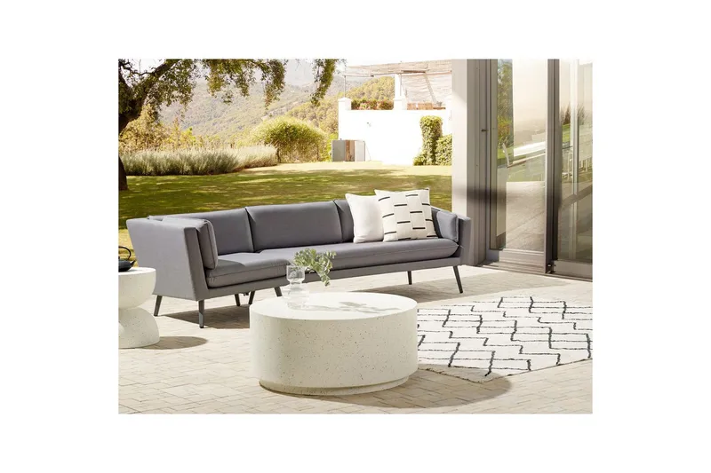 Soffa Beliani Loretello Beige/grå, Högervänd Grey Left-faced - Havemøbler - Loungemøbler - Loungesofaer