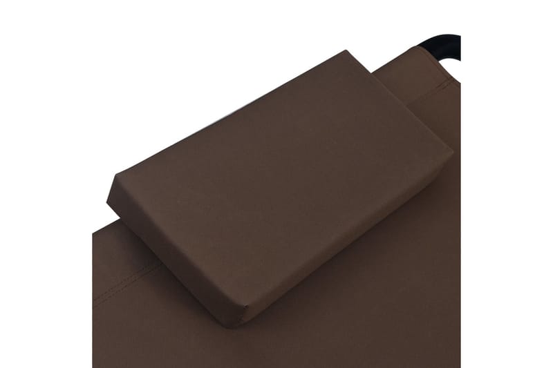 Liggestol 200x90 cm Stål Brun - Brun - Havemøbler - Loungemøbler - Solseng