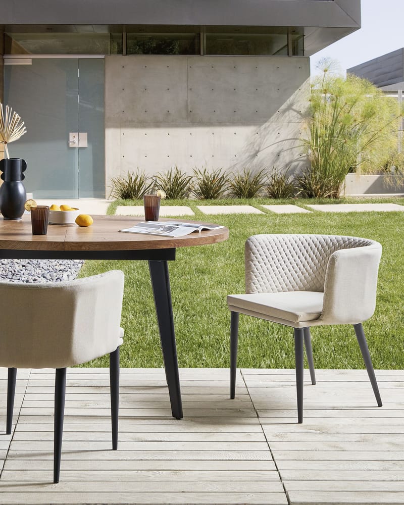 Stol udendørs Limasson - Beige/Sort - Havemøbler - Balkon - Balkonmøbler - Altanstole