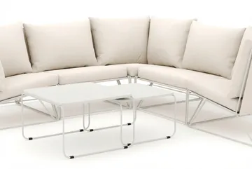 Usteryd udendørs hjørnesofa 5-personers vendbar - Beige/Beige - Havemøbler - Loungemøbler - Sofagrupper udendørs