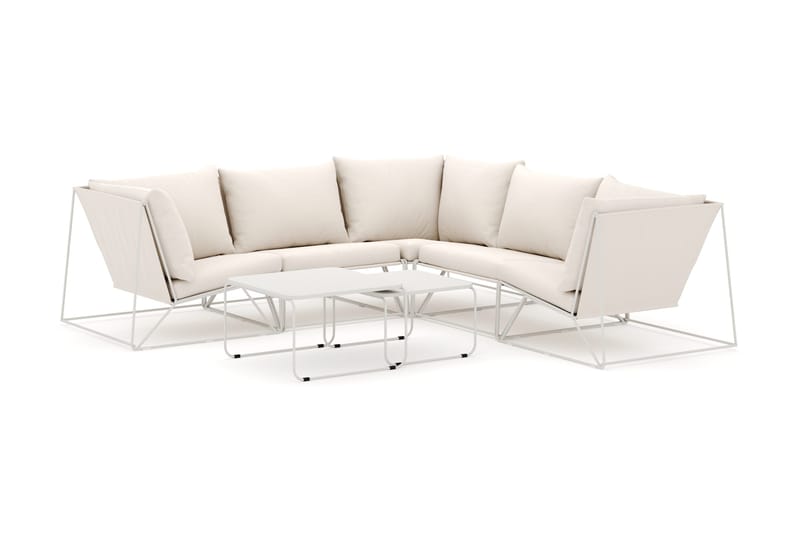 Usteryd udendørs hjørnesofa 5-personers vendbar, Beige/Beige