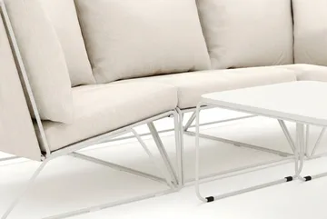 Usteryd udendørs lige 3-personers sofa - Beige/Beige - Havemøbler - Loungemøbler - Sofagrupper udendørs