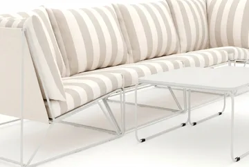 Usteryd udendørs lige 4-personers sofa - Beige/Stribet - Havemøbler - Loungemøbler - Sofagrupper udendørs