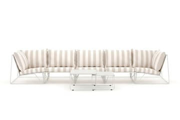 Usteryd udendørs lige 5-personers sofa - Beige/Stribet - Havemøbler - Loungemøbler - Sofagrupper udendørs