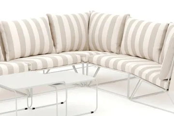 Usteryd udendørs U-sofa 9-personers med lukket afslutning - Beige/Stribet - Havemøbler - Loungemøbler - Sofagrupper udendørs
