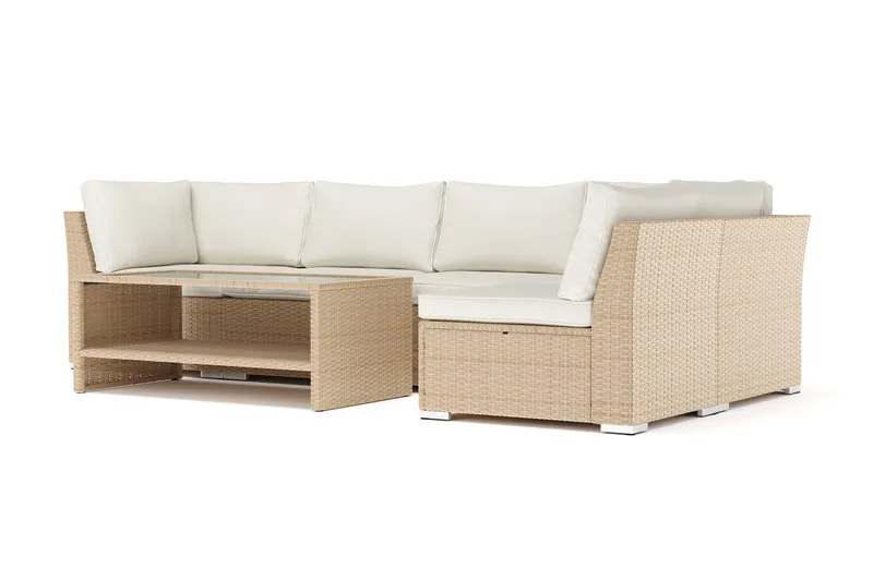 Wisconsin udendørs chaiselongsofa 5-personers vendbar - Beige - Have - Udendørs miljø - Altan & terrasse - Altanmøbler
