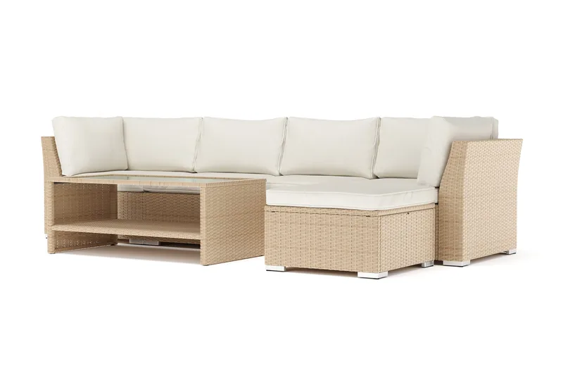 Wisconsin udendørs chaiselongsofa 5-personers vendbar - Beige - Have - Udendørs miljø - Altan & terrasse - Altanmøbler