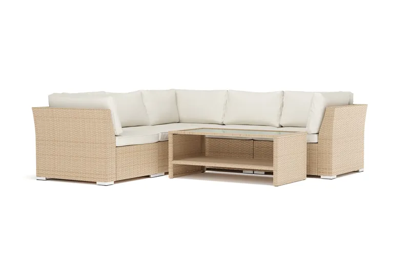 Wisconsin udendørs hjørnesofa 5-personers vendbar, Beige