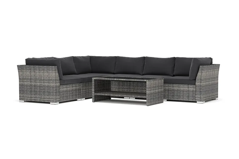 Wisconsin udendørs L-sofa 6-personers vendbar, Grå