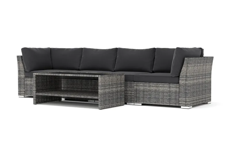 Wisconsin udendørs lige 4-personers sofa, Grå