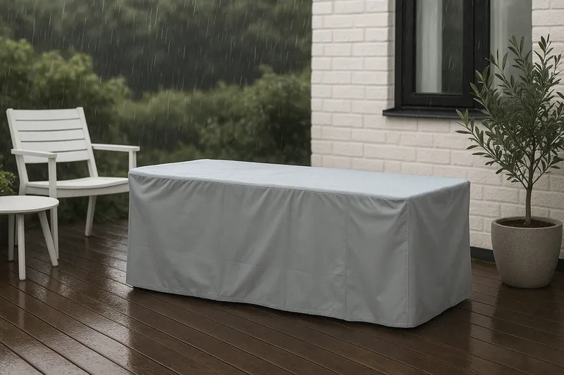 Klas Møbelovertræk til Udendørsbænk 180x50x60 cm - Grå - Havemøbler - Pudeopbevaring & havemøbelovertr æk - Betræk havemøbler