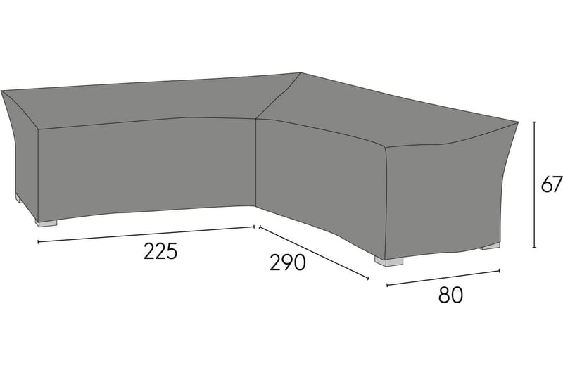 Eskilstuna Møbeldæksel 80x290 cm Grå - Hillerstorp - Betræk havemøbler