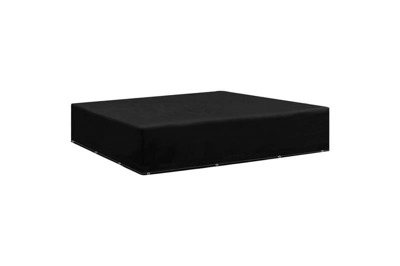 Havemøbelovertræk 12 Snørehuller 250x250x70 cm - Sort - Havemøbler - Pudeopbevaring & havemøbelovertræk - Betræk havemøbler