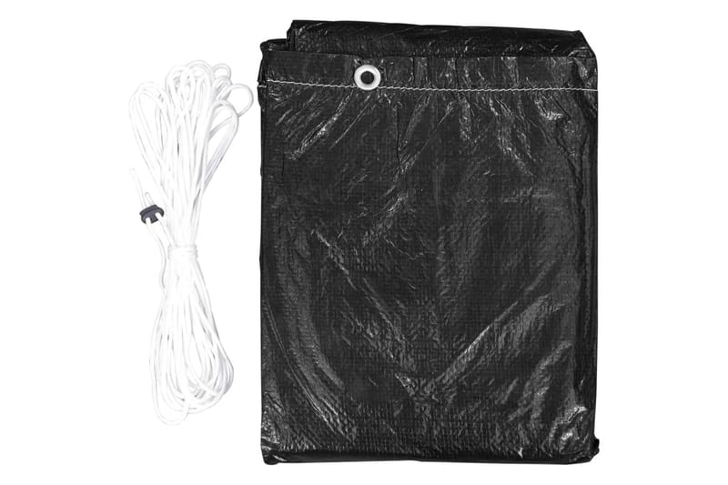 havemøbelovertræk 2 stk. 160x80x75 cm 6 snørehuller - Sort - Havemøbler - Pudeopbevaring & havemøbelovertræk - Betræk havemøbler