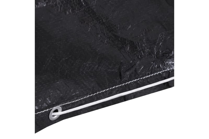 havemøbelovertræk 2 stk. 160x80x75 cm 6 snørehuller - Sort - Havemøbler - Pudeopbevaring & havemøbelovertræk - Betræk havemøbler