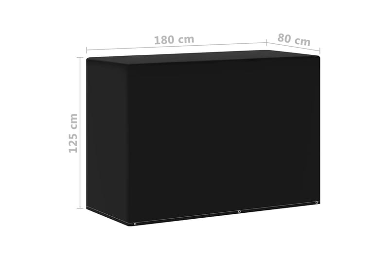 havemøbelovertræk 2 stk. 180x80x125 cm til gasgriller - Sort - Havemøbler - Pudeopbevaring & havemøbelovertræk - Betræk havemøbler