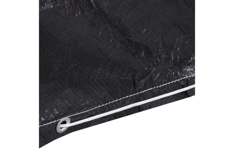 havemøbelovertræk 2 stk. 205x90 cm 10 snørehuller - Sort - Havemøbler - Pudeopbevaring & havemøbelovertræk - Betræk havemøbler