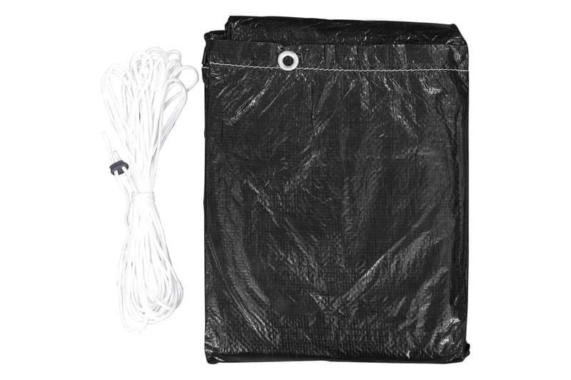 havemøbelovertræk 2 stk. 225x143x90 cm 7 snørehuller - Sort - Havemøbler - Pudeopbevaring & havemøbelovertræk - Betræk havemøbler