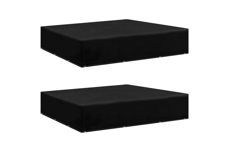 havemøbelovertræk 2 stk. 250x250x70 cm 12 snørehuller - Sort - Havemøbler - Pudeopbevaring & havemøbelovertræk - Betræk havemøbler