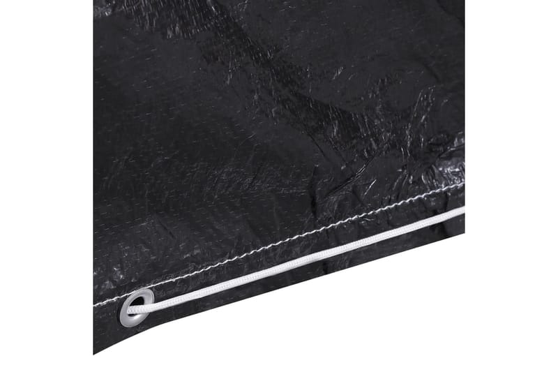 havemøbelovertræk 2 stk. 250x250x90 cm L-formet - Sort - Havemøbler - Pudeopbevaring & havemøbelovertræk - Betræk havemøbler