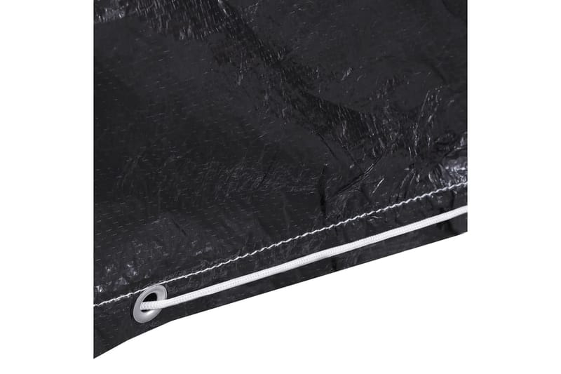 havemøbelovertræk 2 stk. 325x205x90 cm 12 snørehuller - Sort - Havemøbler - Pudeopbevaring & havemøbelovertræk - Betræk havemøbler