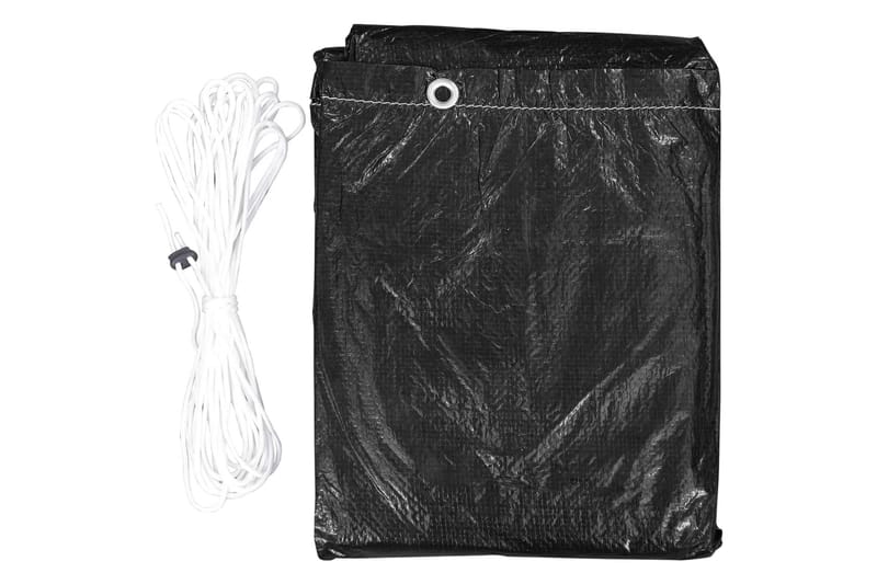 havemøbelovertræk 2 stk. 325x205x90 cm 12 snørehuller - Sort - Havemøbler - Pudeopbevaring & havemøbelovertræk - Betræk havemøbler