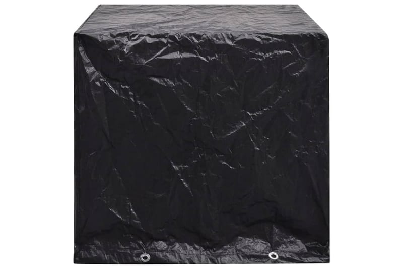 Havemøbelovertræk 2 Stk. 8 Snørehuller 122 X 112 X 98 Cm - Sort - Havemøbler - Pudeopbevaring & havemøbelovertræk - Betræk havemøbler