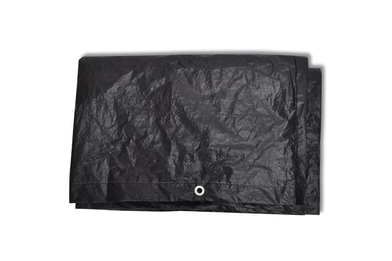 Havemøbelovertræk 2 Stk. 8 Snørehuller 135 X 135 X 90 Cm - Sort - Havemøbler - Pudeopbevaring & havemøbelovertræk - Betræk havemøbler