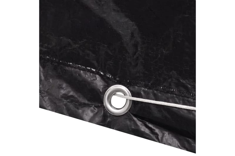 Havemøbelovertræk 2 Stk. 8 Snørehuller 135 X 135 X 90 Cm - Sort - Havemøbler - Pudeopbevaring & havemøbelovertræk - Betræk havemøbler