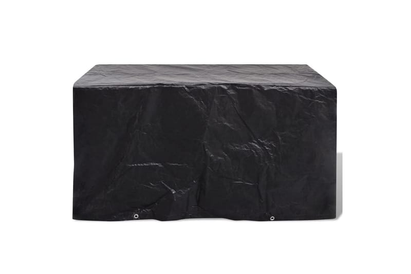 Havemøbelovertræk 2 Stk. 8 Snørehuller 180 X 70 X 90 Cm - Sort - Havemøbler - Pudeopbevaring & havemøbelovertræk - Betræk havemøbler