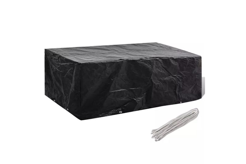 Havemøbelovertræk 8 Snørehuller 200 X 160 X 70 Cm - Sort - Havemøbler - Pudeopbevaring & havemøbelovertræk - Betræk havemøbler