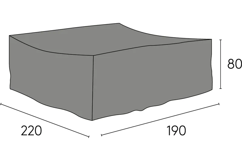 Hillerstorp Møbelovertræk 190x220x80 cm Grå, Hillerstorp