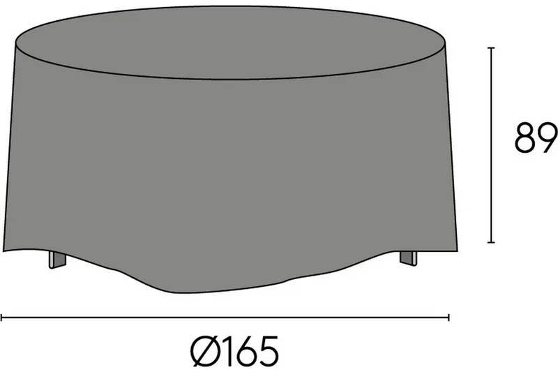 Hillerstorp Sandhamn Møbelovertræk 165x89 cm Grå - Hillerstorp - Havemøbler - Pudeopbevaring & havemøbelovertræk - Betræk havemøbler
