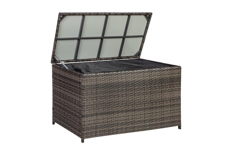 Hyndeboks WICKER 122x52xH62cm brun - Havemøbler - Pudeopbevaring & havemøbelovertræk - Betræk havemøbler