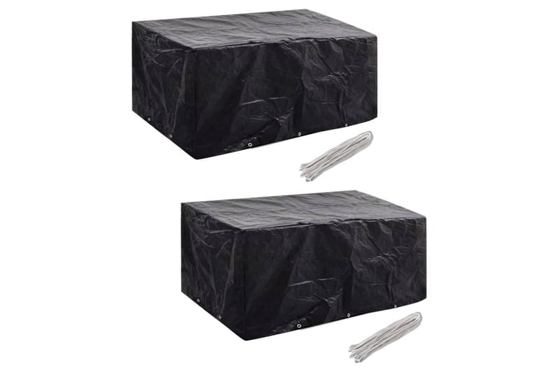 Möbelovertræk 2 Stk. 6 Pers. Polyrattansæt 10 Huller 240X140 - Havemøbler - Pudeopbevaring & havemøbelovertræk - Betræk havemøbler